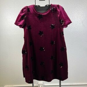 Cat & Jack Velvet Starry Kids Dress Size XL (14)